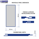 Large Quarrington - 1m Premium Shower Wall Panelling - Floors To Walls