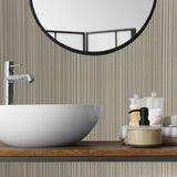 Large Abstract Beige - 1.2m Shower Wall Panelling - Floors To Walls