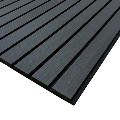 Slat Wall Panel Acoustic Wide Lat - Black - Floors To Walls