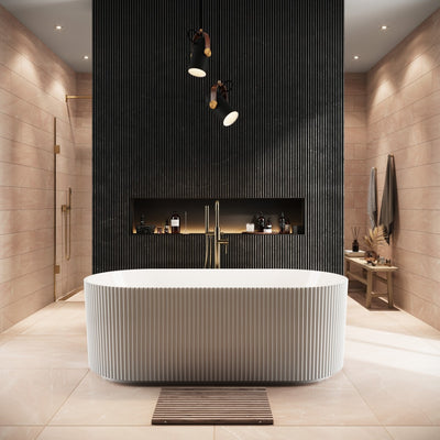 Labyrinth Fluted Freestanding Bath