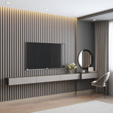 Slat Wall Panel Acoustic Wide Lat - Grey