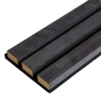 Value Range Acoustic Slat Wall Panel - Charcoal - Floors To Walls