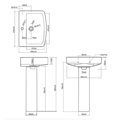 Denza Basin and Pedestal - Floors To Walls