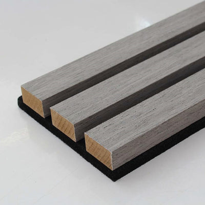 Value Range Acoustic Slat Wall Panel - Light Grey - Floors To Walls