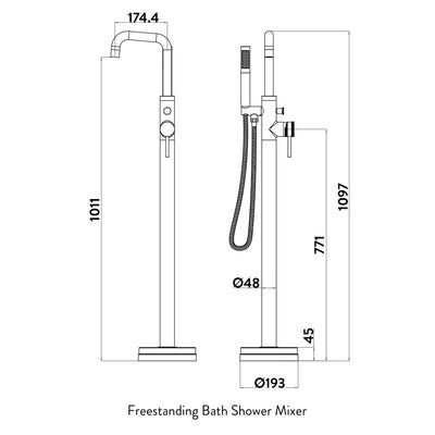 Core Freestanding Bath Shower Mixer Range