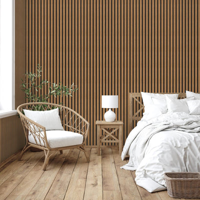 Value Range Acoustic Slat Wall Panel - Natural Oak - Floors To Walls