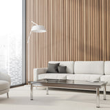 Slat Wall Panel Acoustic Wide Lat - Walnut - Floors To Wall