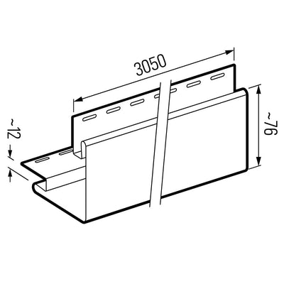 VOX Fronto External Slat Wall Trims - Outside Corner - Walnut