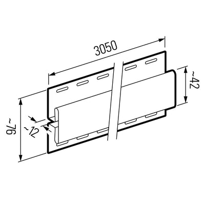 VOX Fronto External Slat Wall Trims - Centre Joint - Oak