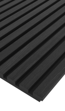 Value Range Acoustic Slat Wall Panel - Charcoal - Floors To Walls