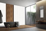 Gloss White Chevron Tile - Pack of 4 - Floors To Walls