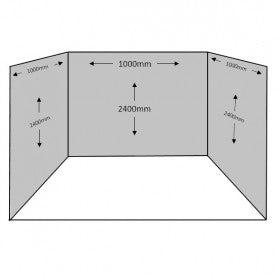 3 Sided Shower Wall Kit - Distressed Oak Grey - Floors To Walls